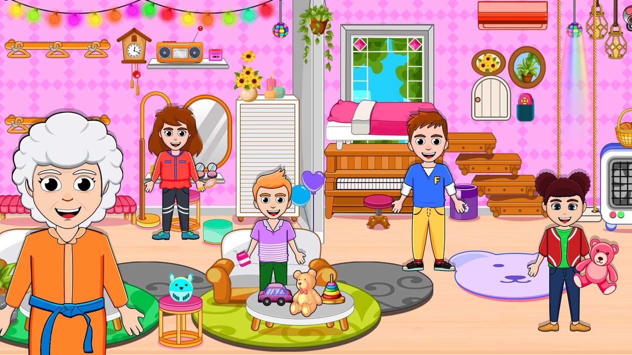 My Family Town Doll House Game