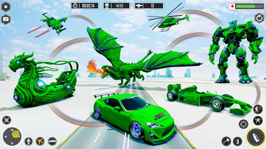 Flying Dragon Robot Car Game