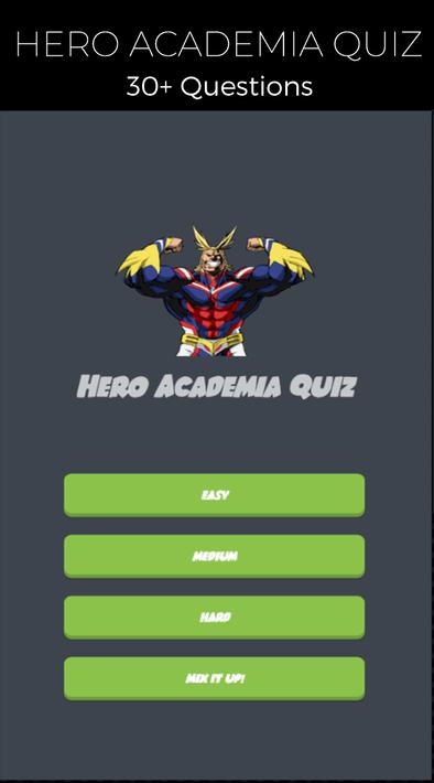 Quiz Game for Hero Academia