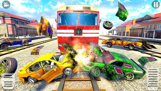 Train Car Crash Derby Game 3D