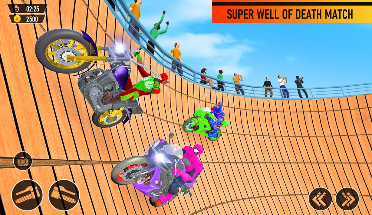 Superhero Mega Ramp Bike Stunt