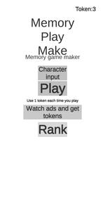 Memory game maker