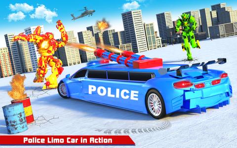 Limo Car Dino Robot Car Game