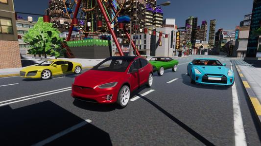 Tesla Model X Car Drift Drive