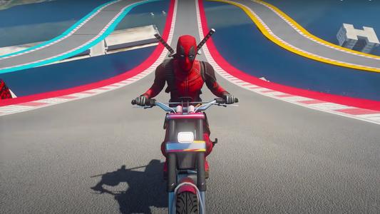 Superhero Tricky Bike Racing