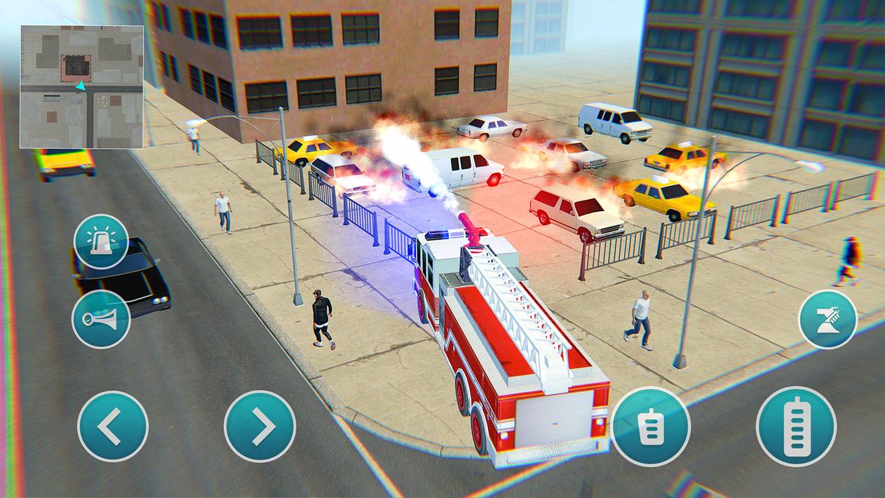 Emergency Police Fire Truck 3d