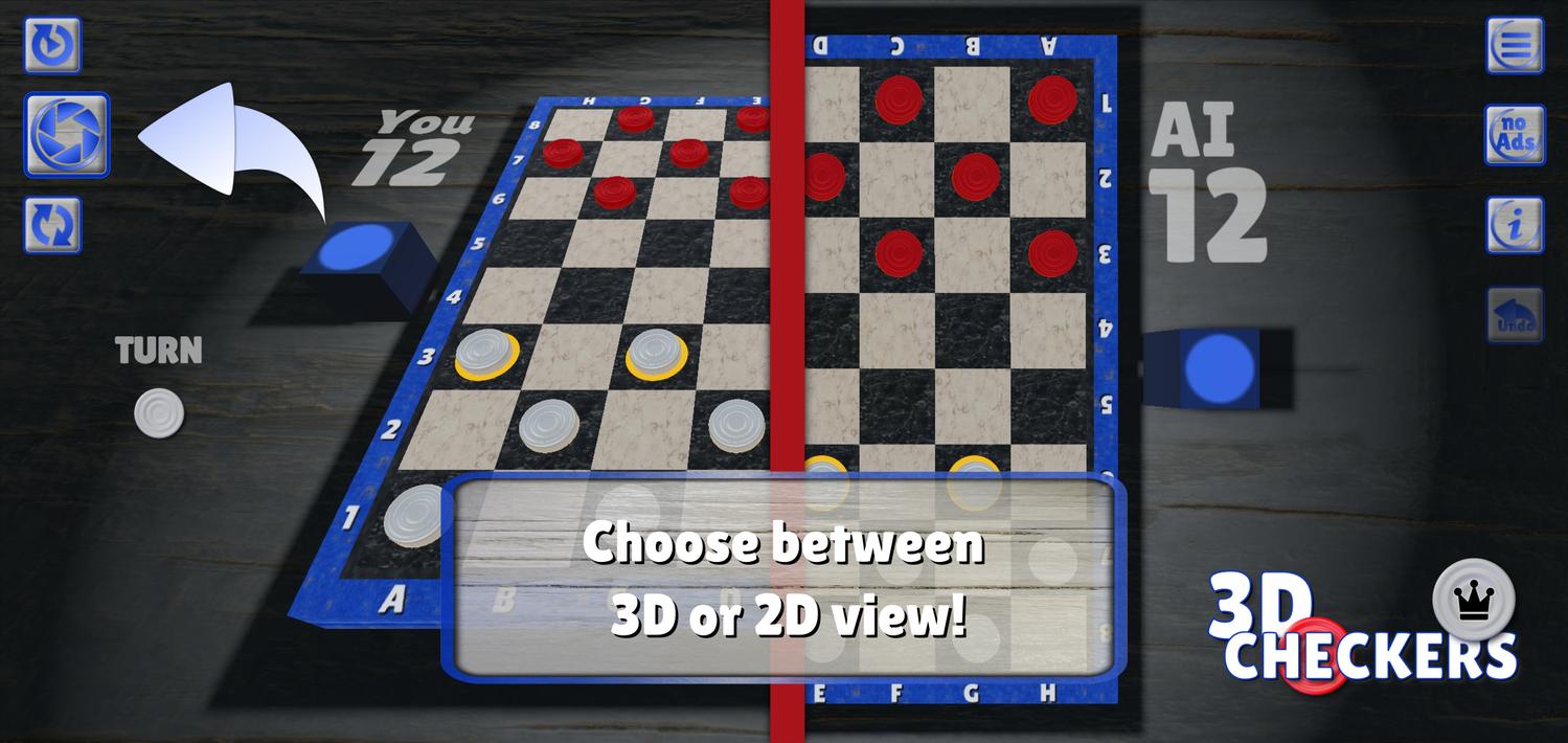 Checkers 3D Board Game