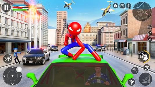 Stickman Rope Hero-Spider Game