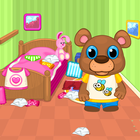 Happy Bear: Cleaning the house