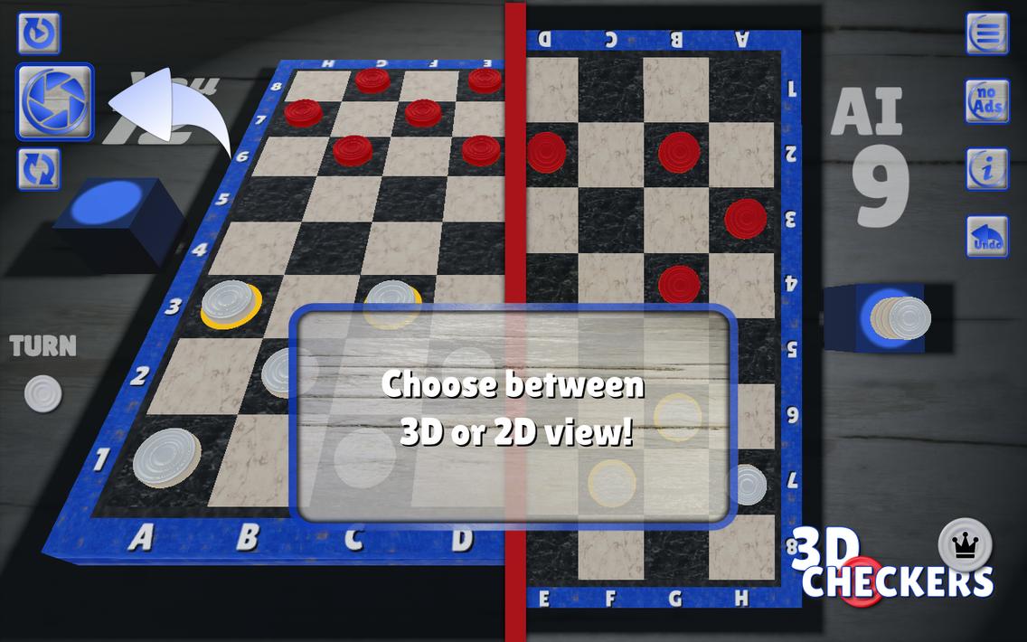 Checkers 3D Board Game