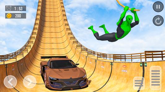 Superhero Car: Mega Ramp Games