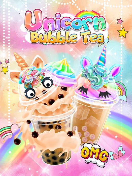 Unicorn Bubble Tea - Icy Drink