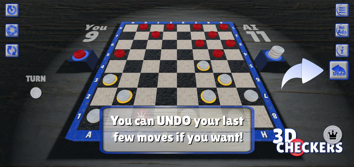 Checkers 3D Board Game