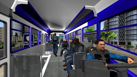 Police Bus Game: US Cops Coach