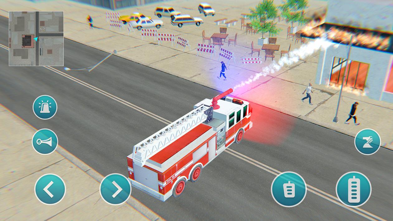 Emergency Police Fire Truck 3d