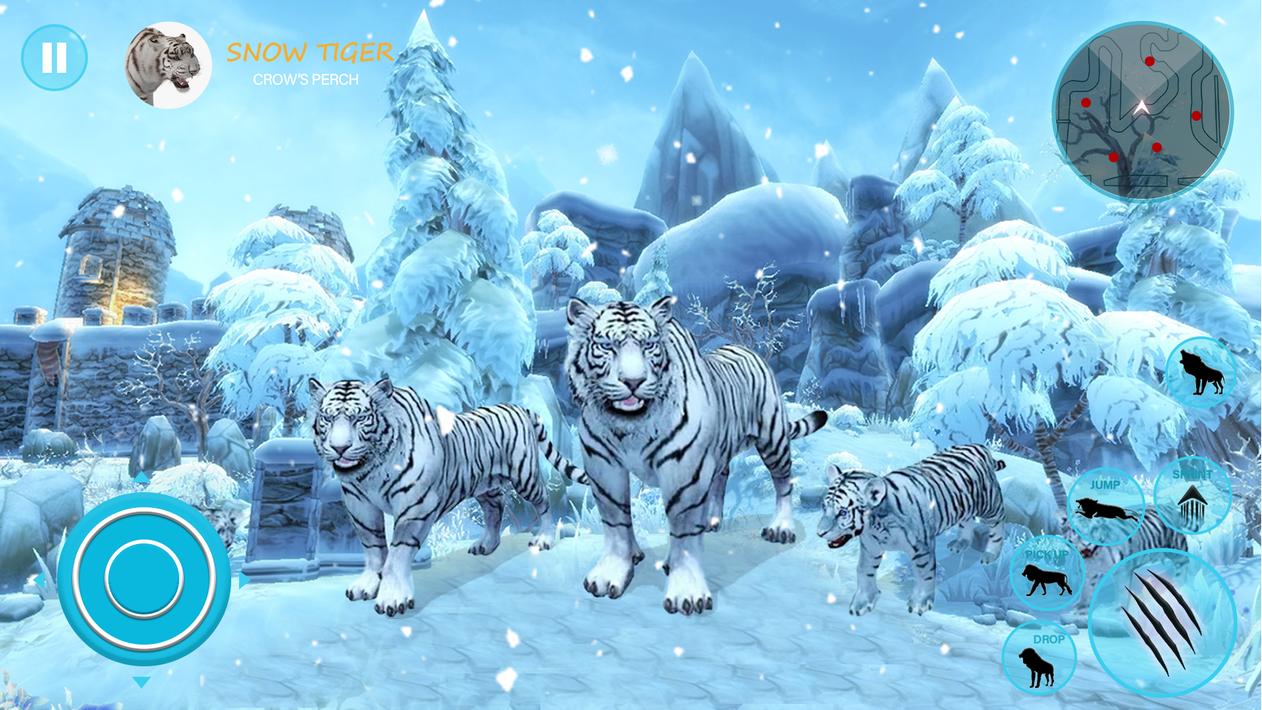 Wild White Tiger Family Sim