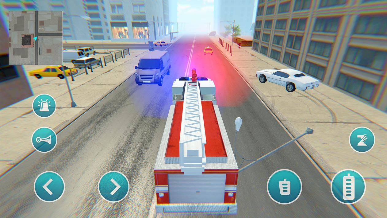 Emergency Police Fire Truck 3d