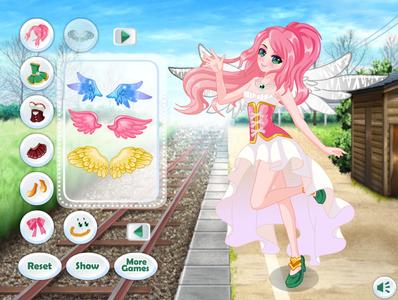 Dress Up Angel Anime Girl Game