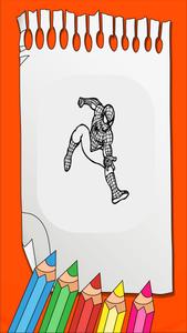 coloring hero spider book man