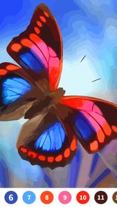 Butterfly Paint by Number Game