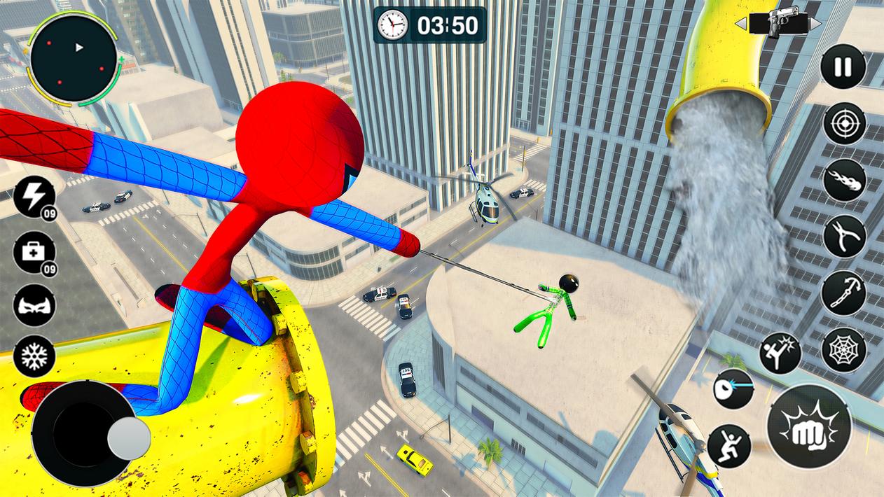 Flying Spider Rope Hero Games