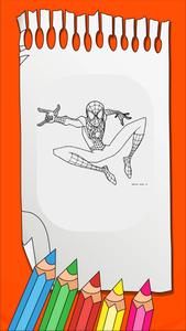 coloring hero spider book man