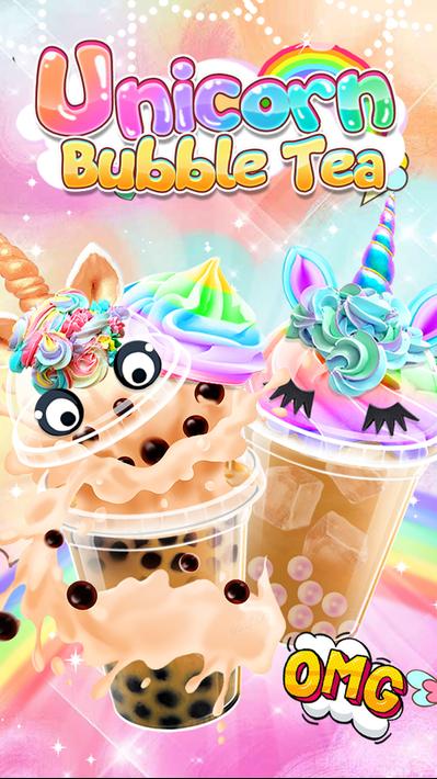 Unicorn Bubble Tea - Icy Drink