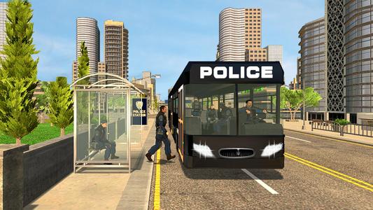 Police Bus Game: US Cops Coach