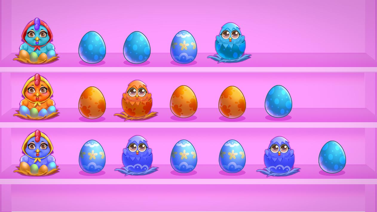 Egg Puzzle - Sort By Color