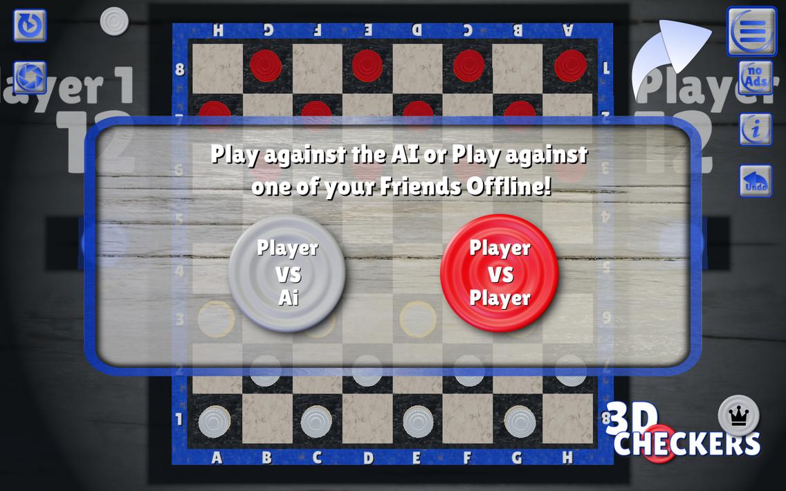 Checkers 3D Board Game