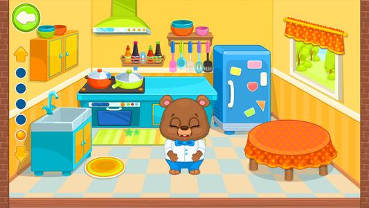 Happy Bear: Cleaning the house