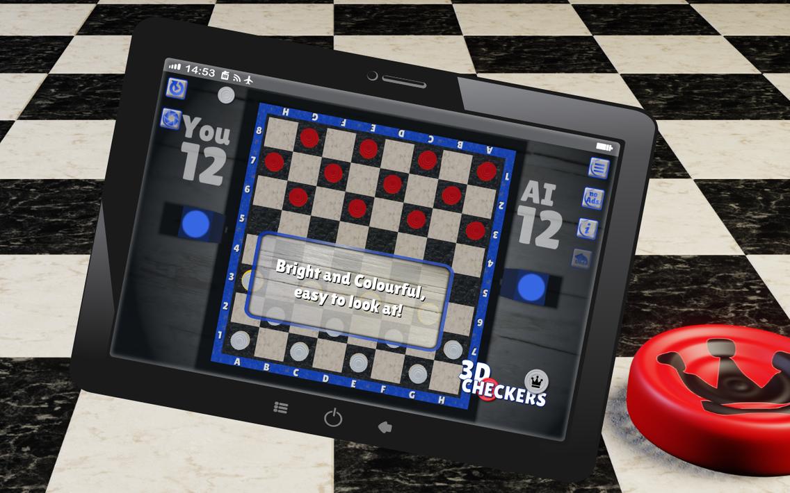 Checkers 3D Board Game