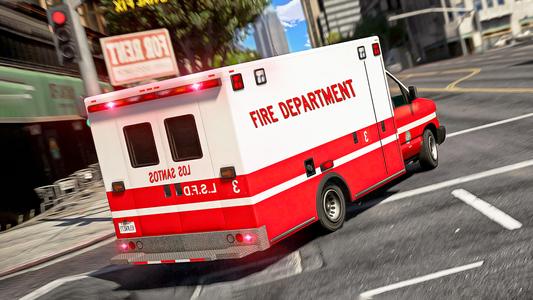 Rescue Ambulance American 3D