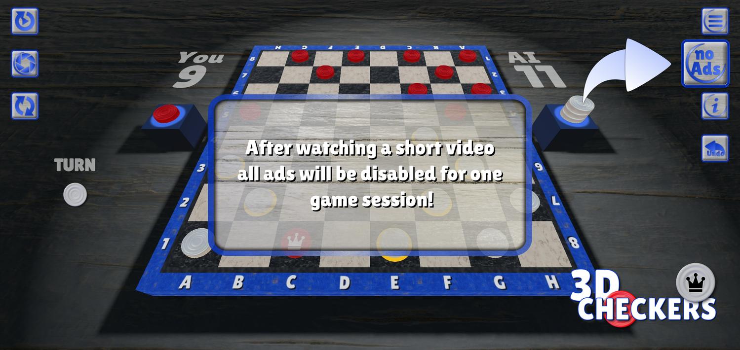 Checkers 3D Board Game