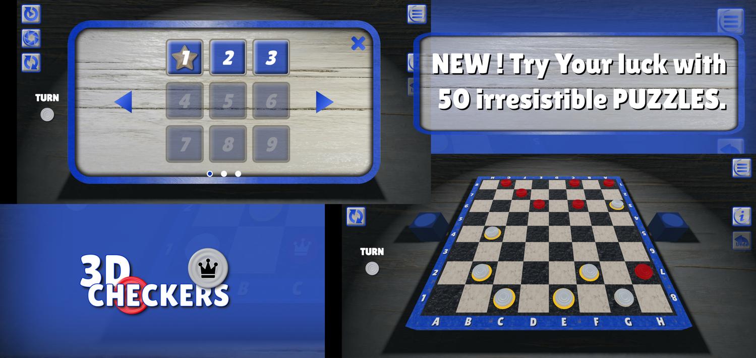 Checkers 3D Board Game