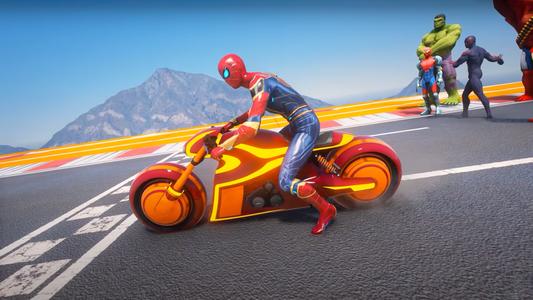 Superhero Tricky Bike Racing