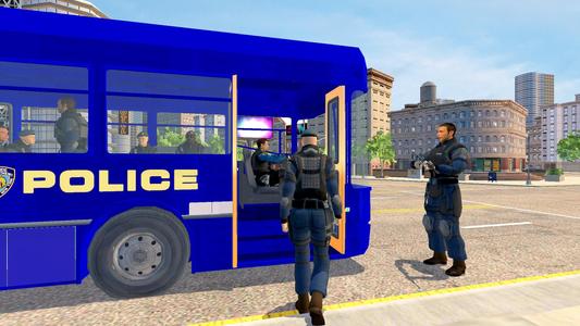 Police Bus Game: US Cops Coach