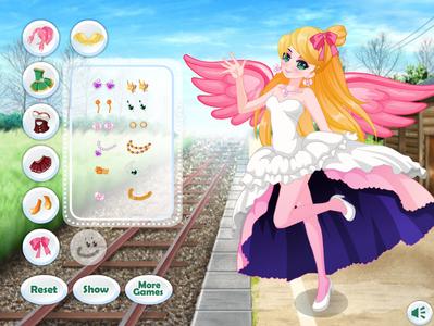 Dress Up Angel Anime Girl Game