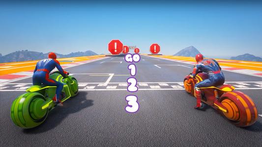 Superhero Tricky Bike Racing