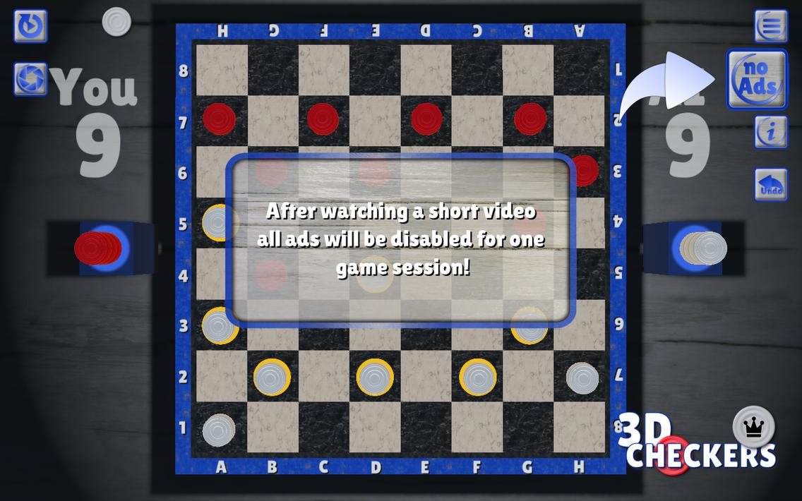 Checkers 3D Board Game