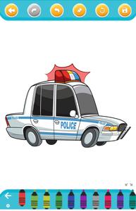 police car - coloring book