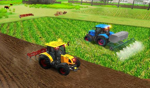 Tractor Farming Game Harvester