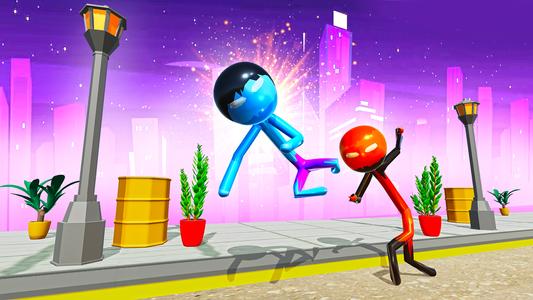 Stickman Party:Rope Hero fight