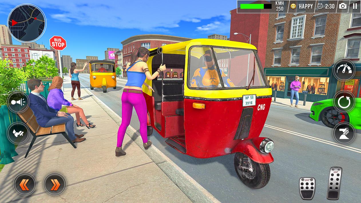 Modern Tuk Tuk Auto Driving 3D