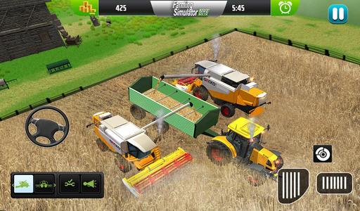 Tractor Farming Game Harvester