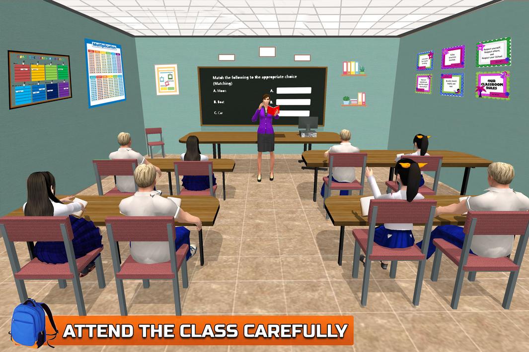 School Girl Life Simulator 3D