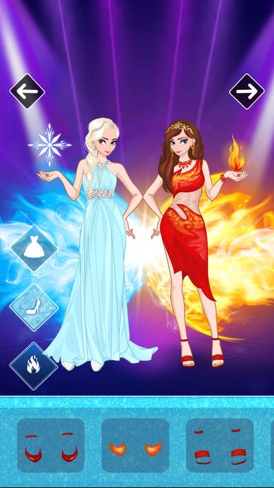 Icy or Fire dress up game