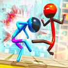 Stickman Party:Rope Hero fight
