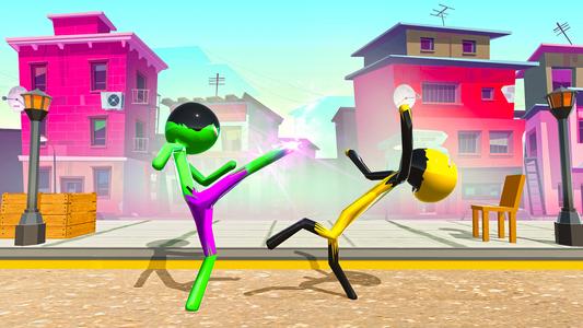 Stickman Party:Rope Hero fight