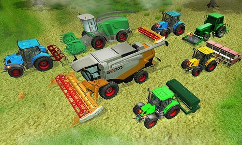 Tractor Farming Game Harvester